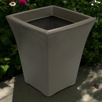37cm Tall Flared Planter. Plastic Plant Pot Brown Plant Pot - Cherish Home