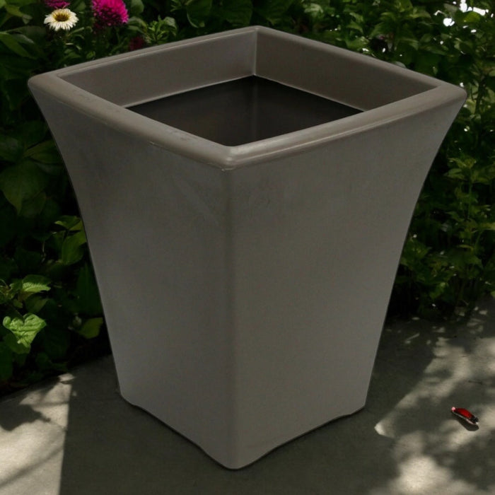 37cm Tall Flared Planter. Plastic Plant Pot Brown Plant Pot - Cherish Home