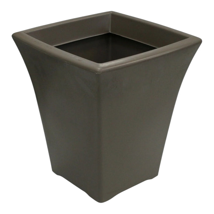 37cm Tall Flared Planter. Plastic Plant Pot Brown Plant Pot - Cherish Home