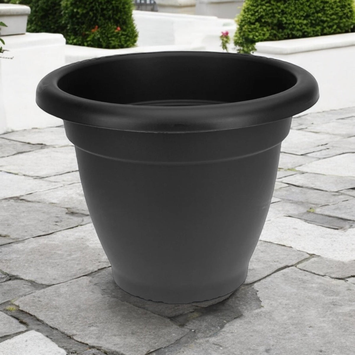 40cm Large Round Black Round Plant Pot Planter - Cherish Home