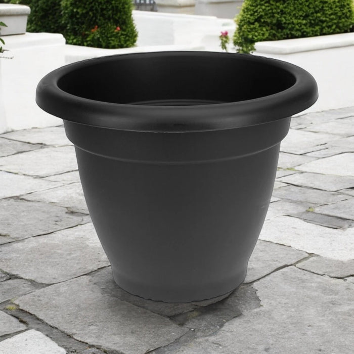 40cm Large Round Black Round Plant Pot Planter - Cherish Home