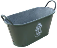 40cm Zinc Trough Planter Flower Pots Plant Pot Tub With Handles Vintage Green - Cherish Home