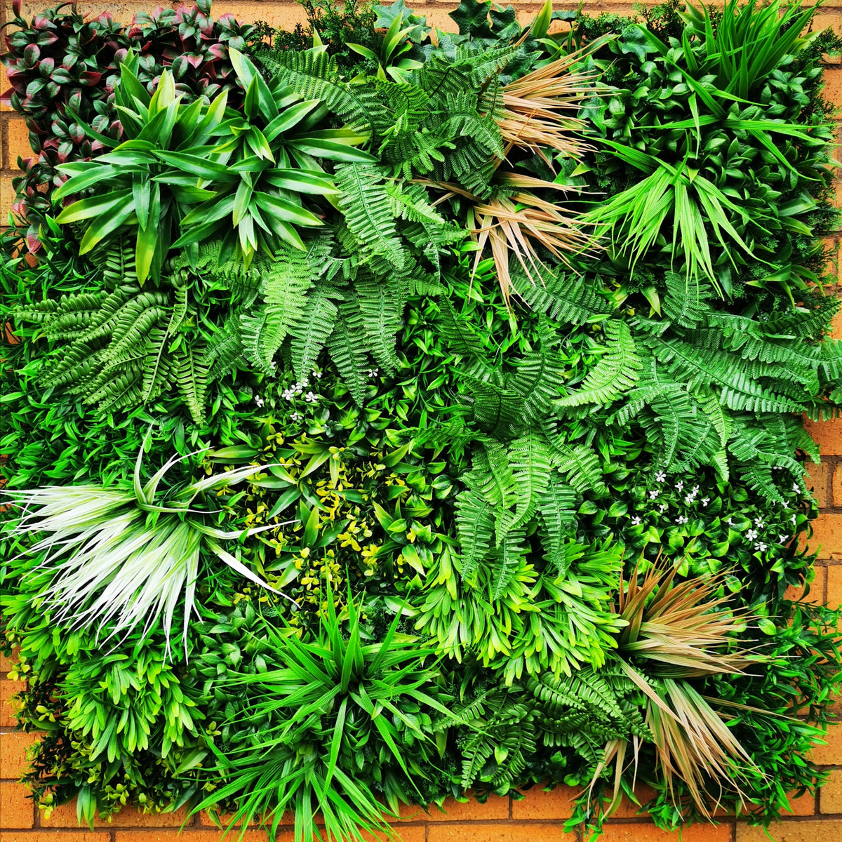 Artificial Deluxe Green Wall (100x100cm) - Year-Round Lush Greenery for UK Gardens & Events - No Upkeep!