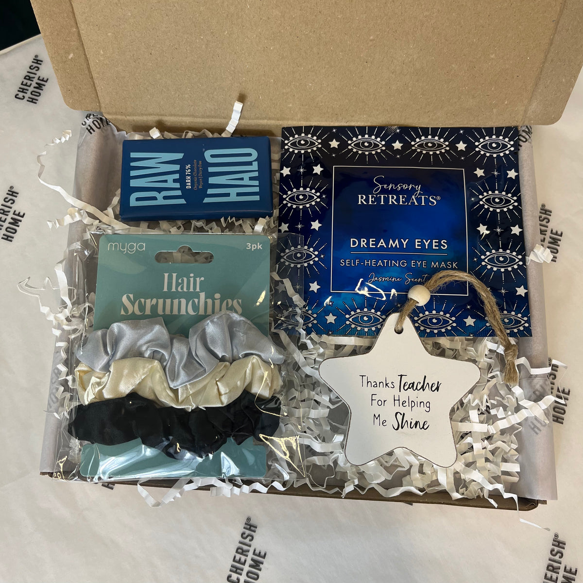 Best Teacher Gift Box - Thoughtful Letterbox Gift with Vegan Leather Notepad, Coaster & Chocolate