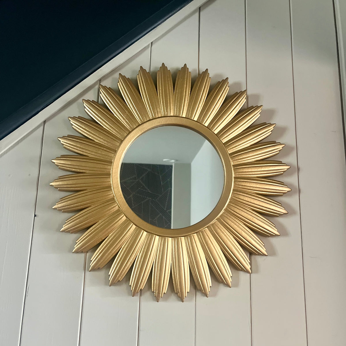 Small Gold Sunburst Mirror 40cm,decorative Wall Art Mirror,  ideal for Hallway Living Room Bedroom