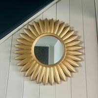 Small Gold Sunburst Mirror 40cm,decorative Wall Art Mirror,  ideal for Hallway Living Room Bedroom