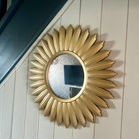 Small Gold Sunburst Mirror 40cm,decorative Wall Art Mirror,  ideal for Hallway Living Room Bedroom