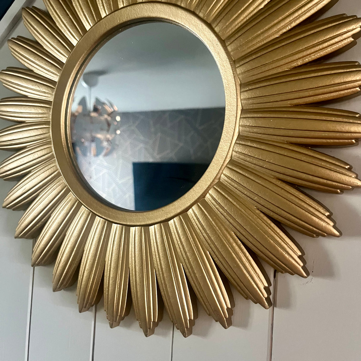 Small Gold Sunburst Mirror 40cm,decorative Wall Art Mirror,  ideal for Hallway Living Room Bedroom