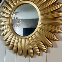 Small Gold Sunburst Mirror 40cm,decorative Wall Art Mirror,  ideal for Hallway Living Room Bedroom