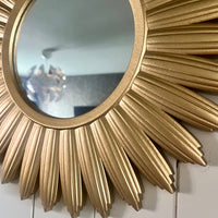 Small Gold Sunburst Mirror 40cm,decorative Wall Art Mirror,  ideal for Hallway Living Room Bedroom