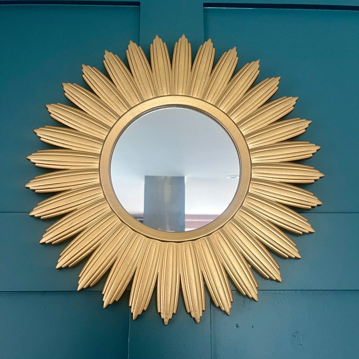 Small Gold Sunburst Mirror 40cm,decorative Wall Art Mirror,  ideal for Hallway Living Room Bedroom