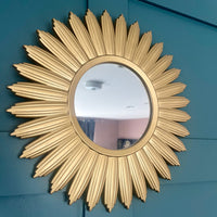 Small Gold Sunburst Mirror 40cm,decorative Wall Art Mirror,  ideal for Hallway Living Room Bedroom