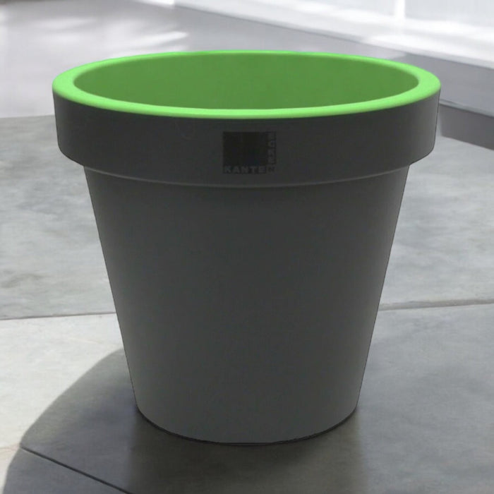 Bright Colour Round Planter 35cm Green Barrel Planter - Cherish Home