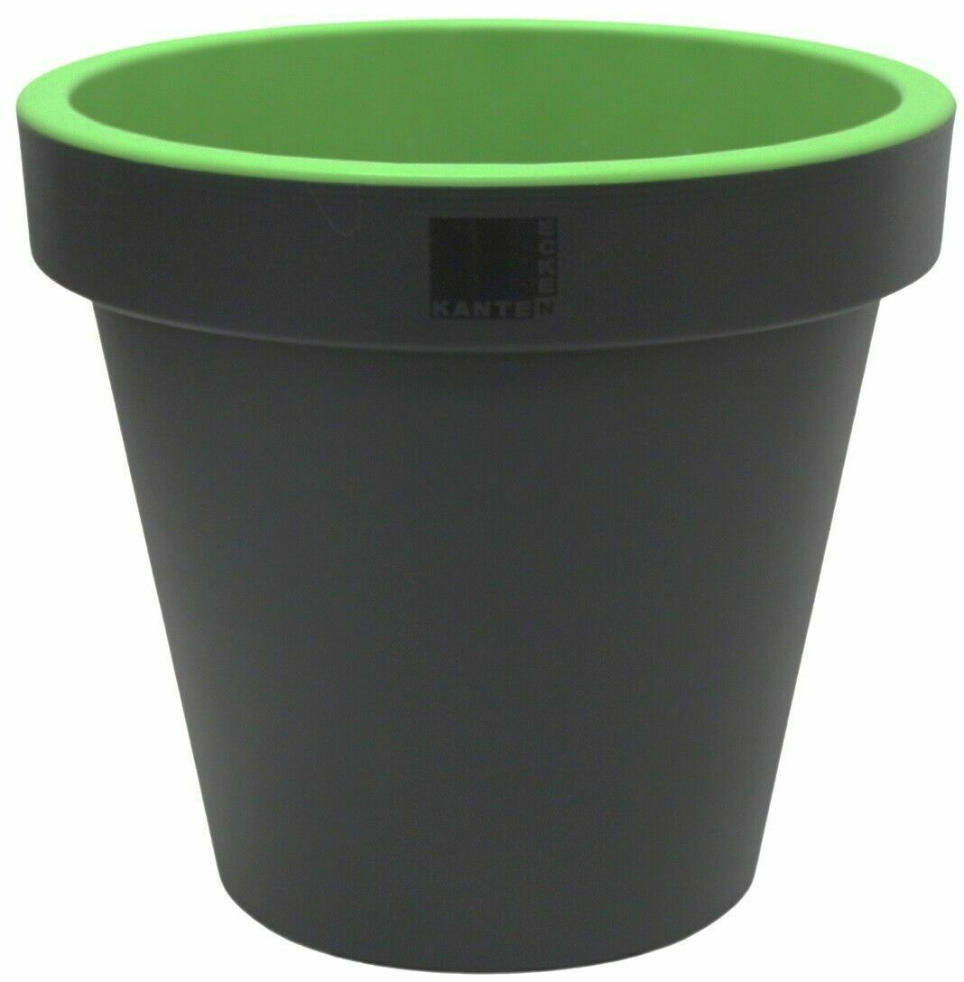 Bright Colour Round Planter 35cm Green Barrel Planter Plant Pot Indoor & Outdoor - Cherish Home