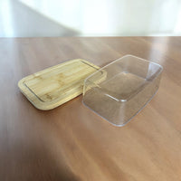 Butter Dish with Clear Lid & Bamboo Base - Cherish Home