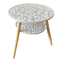Decorative White Cut - Out Beautiful Table - Cherish Home