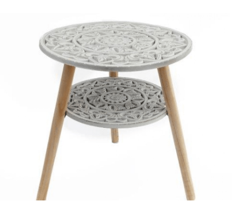 Decorative White Cut - Out Table - Cherish Home