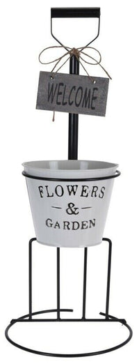 Flower Pot On Stand Decorative Raised Plant Pot Flower Display Fork Chic Design - Cherish Home