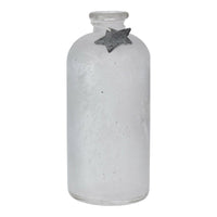 Glass Flower Vase, 25cm Tall Christmas Bottle Vase with Stunning Festive Design - Cherish Home