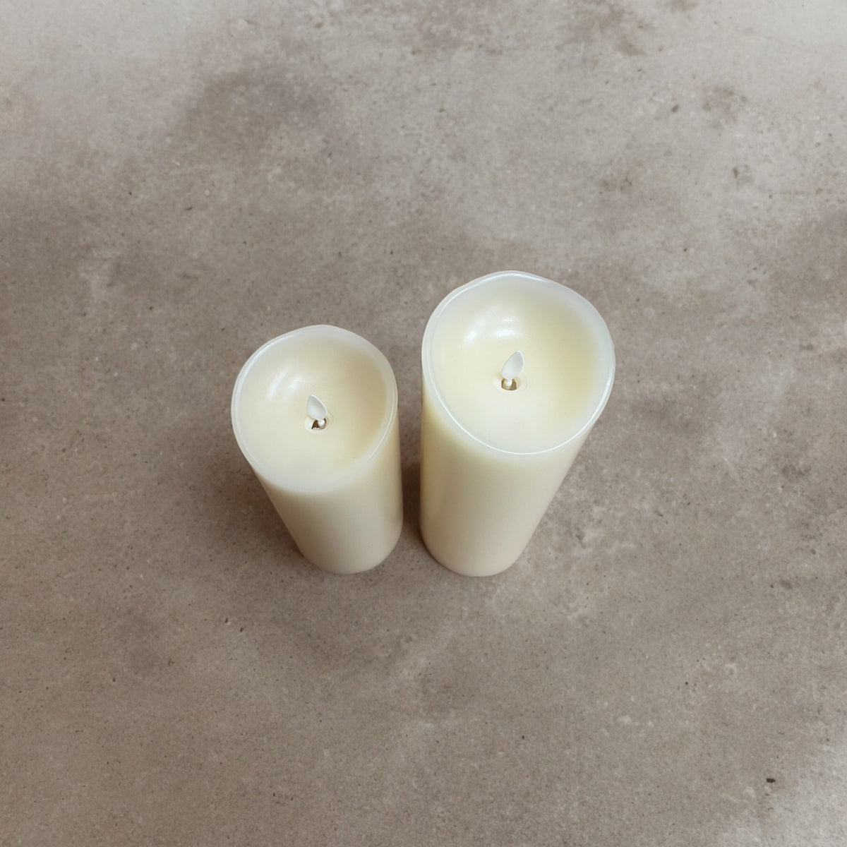 Ivory Real Wax Flameless Vanilla - Scented Battery Candles Set of 2 - Cherish Home