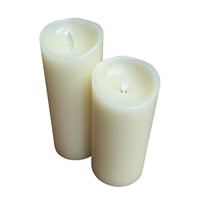 Ivory Real Wax Flameless Vanilla - Scented Battery Candles Set of 2 - Cherish Home