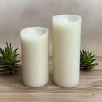 Ivory Real Wax Flameless Vanilla - Scented Battery Candles Set of 2 - Cherish Home