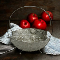 Large Metal Mesh Silver Decor Bowl Centerpiece Bowl Tray Fruit Bowl - Cherish Home