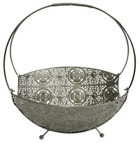Large Metal Mesh Silver Decor Bowl Centerpiece Bowl Tray Fruit Bowl - Cherish Home