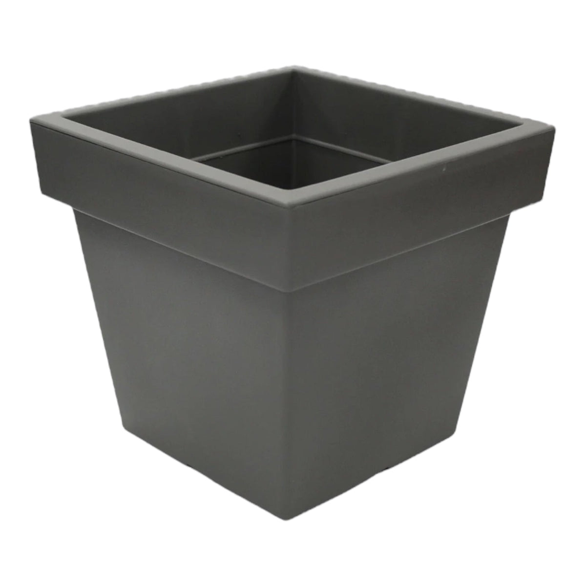 Large Square Planter Plastic Flower Pot Grey or Black - Cherish Home