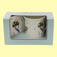 Leonardo Fine China Large Mug & Coaster Gift Set Country Bees Theme - Cherish Home