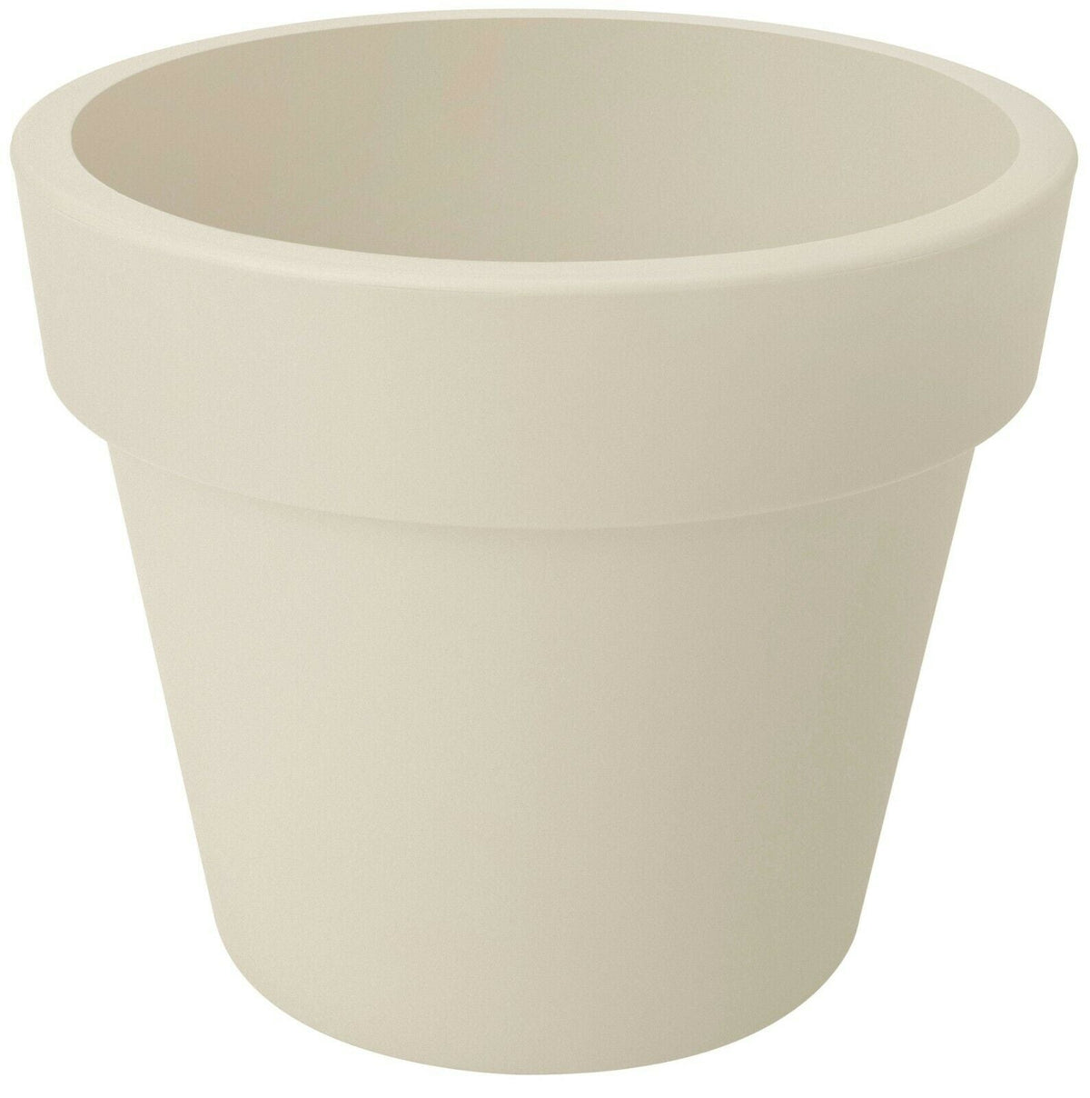 Medium 30cm Round Planter Plastic Plant Pot Cotton White 10L - Cherish Home