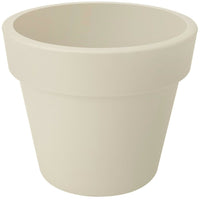Medium 30cm Round Planter Plastic Plant Pot Cotton White 10L - Cherish Home