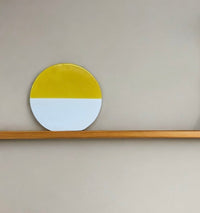 Mollis White & Yellow Two Toned Round Vase - Cherish Home