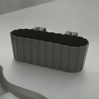 Outdoor Rammento 38cm Grey Double Plastic Fence Planter - Cherish Home