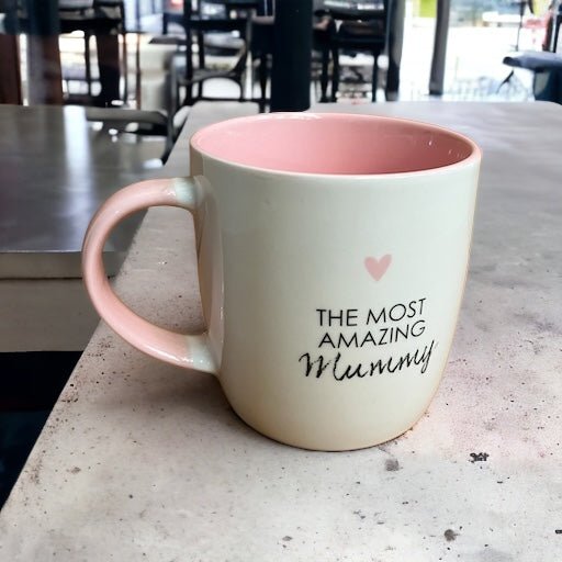Pink and white 'Mummy' Ceramic Mug - Cherish Home