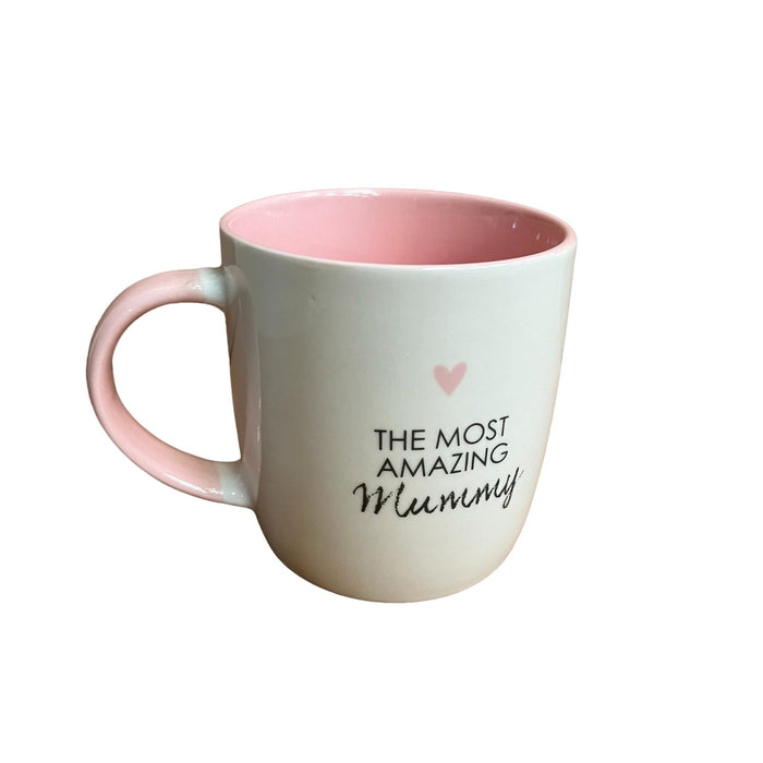 Pink and white 'Mummy' Ceramic Mug - Cherish Home