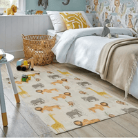 Printed Rug Animal Nursery Print Eco - Friendly, Non - Slip, Soft Floor Rug for Play Room or Bedroom, - Cherish Home