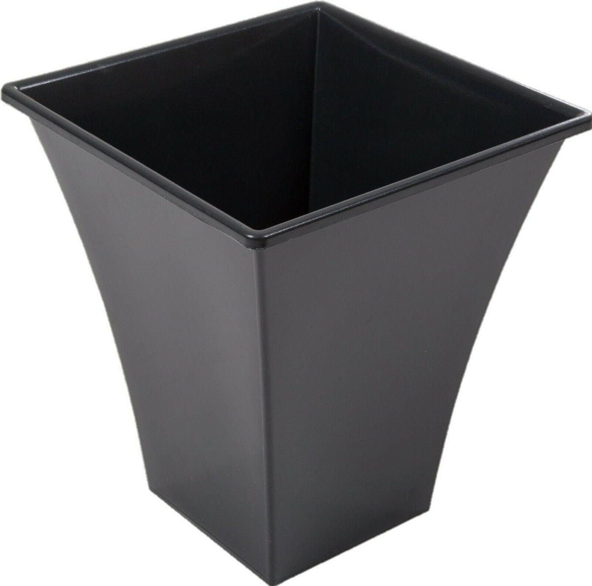 Rammento 31.5cm Tall Flared Square Plastic Planter, Black - Cherish Home