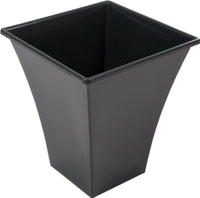 Rammento 31.5cm Tall Flared Square Plastic Planter, Black - Cherish Home