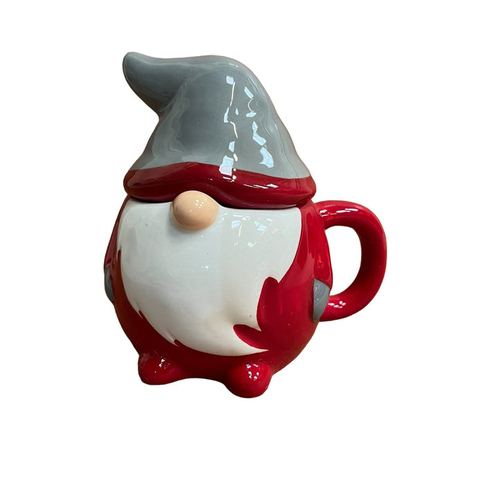 Red and Grey Gonk Mug with Lid - Cherish Home