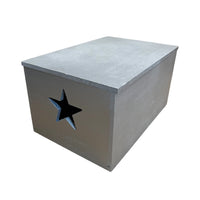 Set of 2 Wooden Silver Rectangular Boxes - Cherish Home