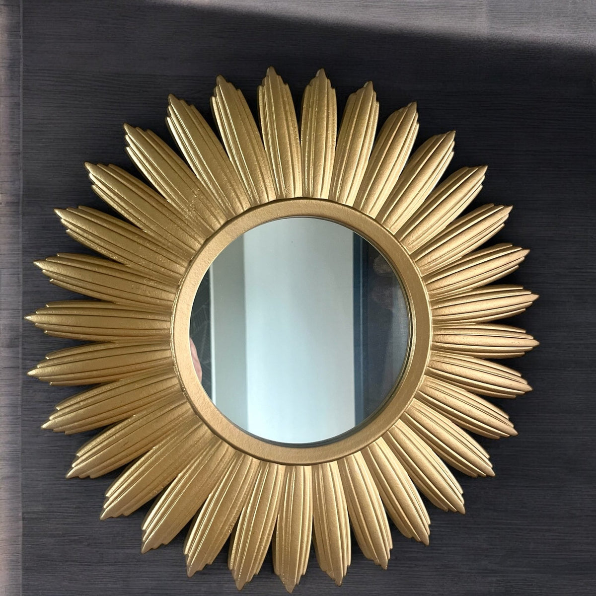 Small Gold Sunburst Mirror 40cm,decorative Wall Art Mirror, ideal for Hallway Living Room Bedroom - Cherish Home