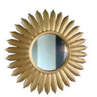 Small Gold Sunburst Mirror 40cm,decorative Wall Art Mirror, ideal for Hallway Living Room Bedroom - Cherish Home