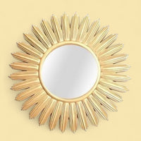 Small Gold Sunburst Mirror 40cm,decorative Wall Art Mirror, ideal for Hallway Living Room Bedroom - Cherish Home