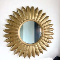 Small Gold Sunburst Mirror 40cm,decorative Wall Art Mirror, ideal for Hallway Living Room Bedroom - Cherish Home