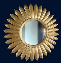 Small Gold Sunburst Mirror 40cm,decorative Wall Art Mirror, ideal for Hallway Living Room Bedroom - Cherish Home