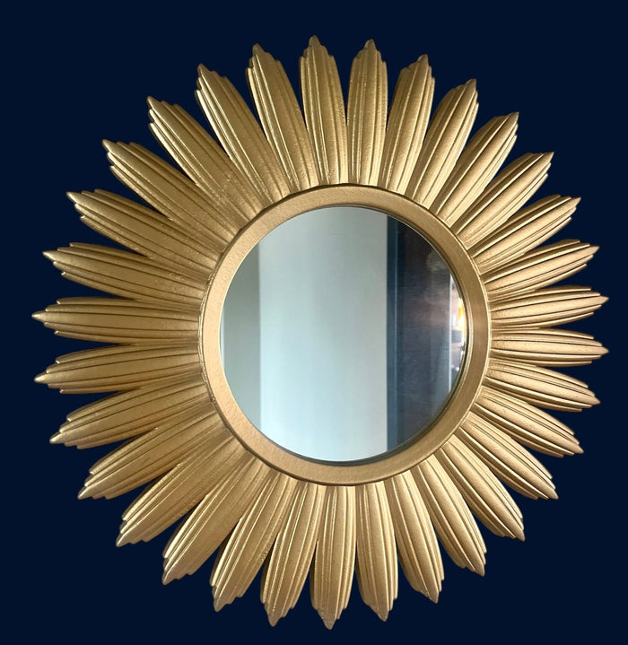 Small Gold Sunburst Mirror 40cm,decorative Wall Art Mirror, ideal for Hallway Living Room Bedroom - Cherish Home