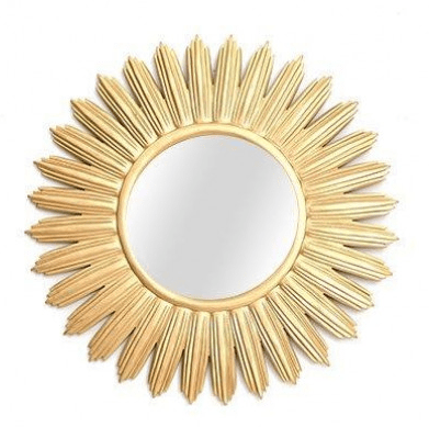 Small Gold Sunburst Mirror 40cm,decorative Wall Art Mirror, ideal for Hallway Living Room Bedroom - Cherish Home