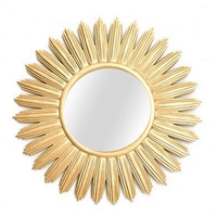 Small Gold Sunburst Mirror 40cm,decorative Wall Art Mirror, ideal for Hallway Living Room Bedroom - Cherish Home