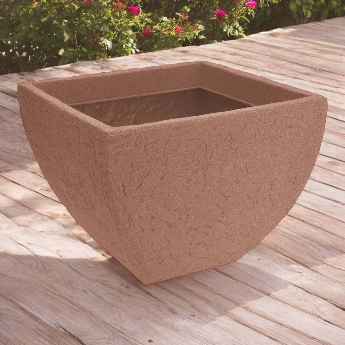 Very Large Square Deep Planter Sand Stone Effect Planter - Cherish Home